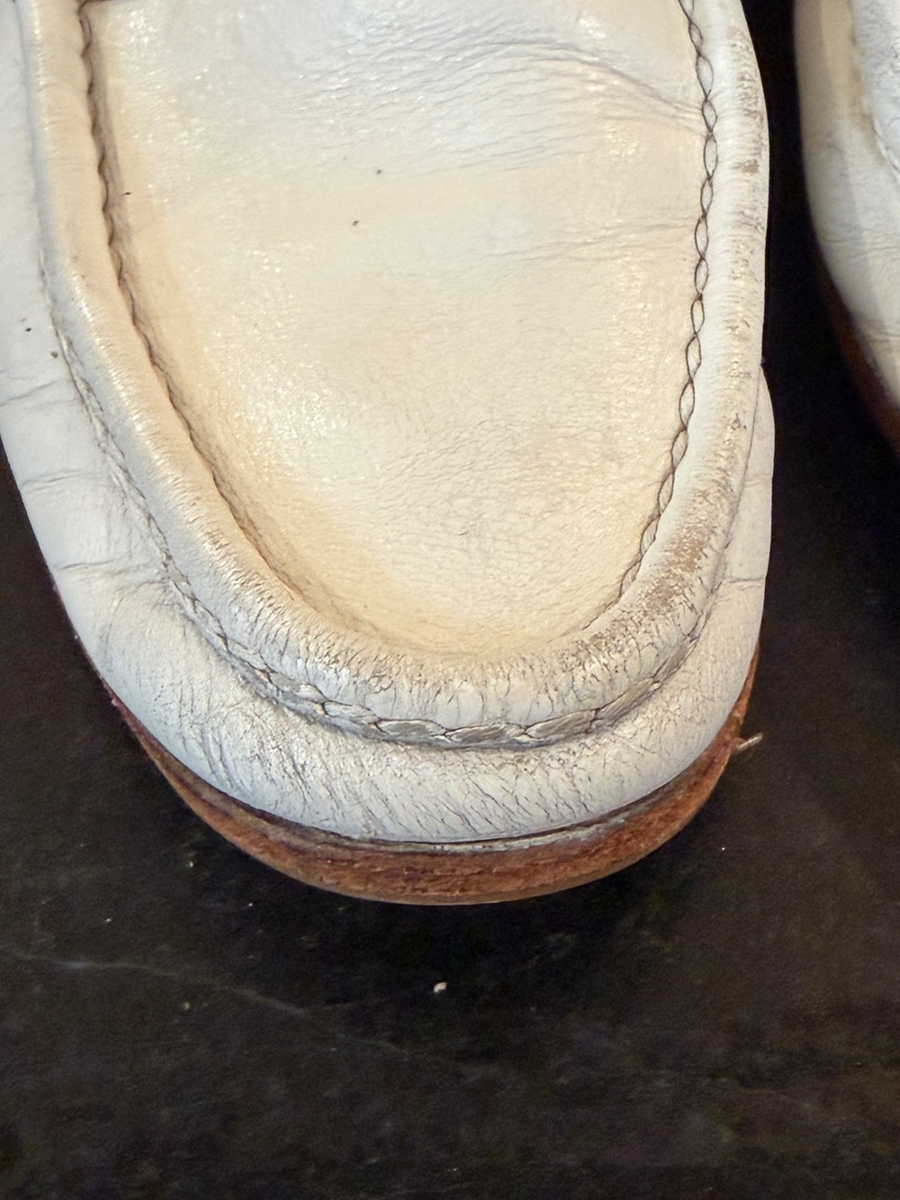 Gucci White Leather Horsebit Loafers - Picture 5 of 8